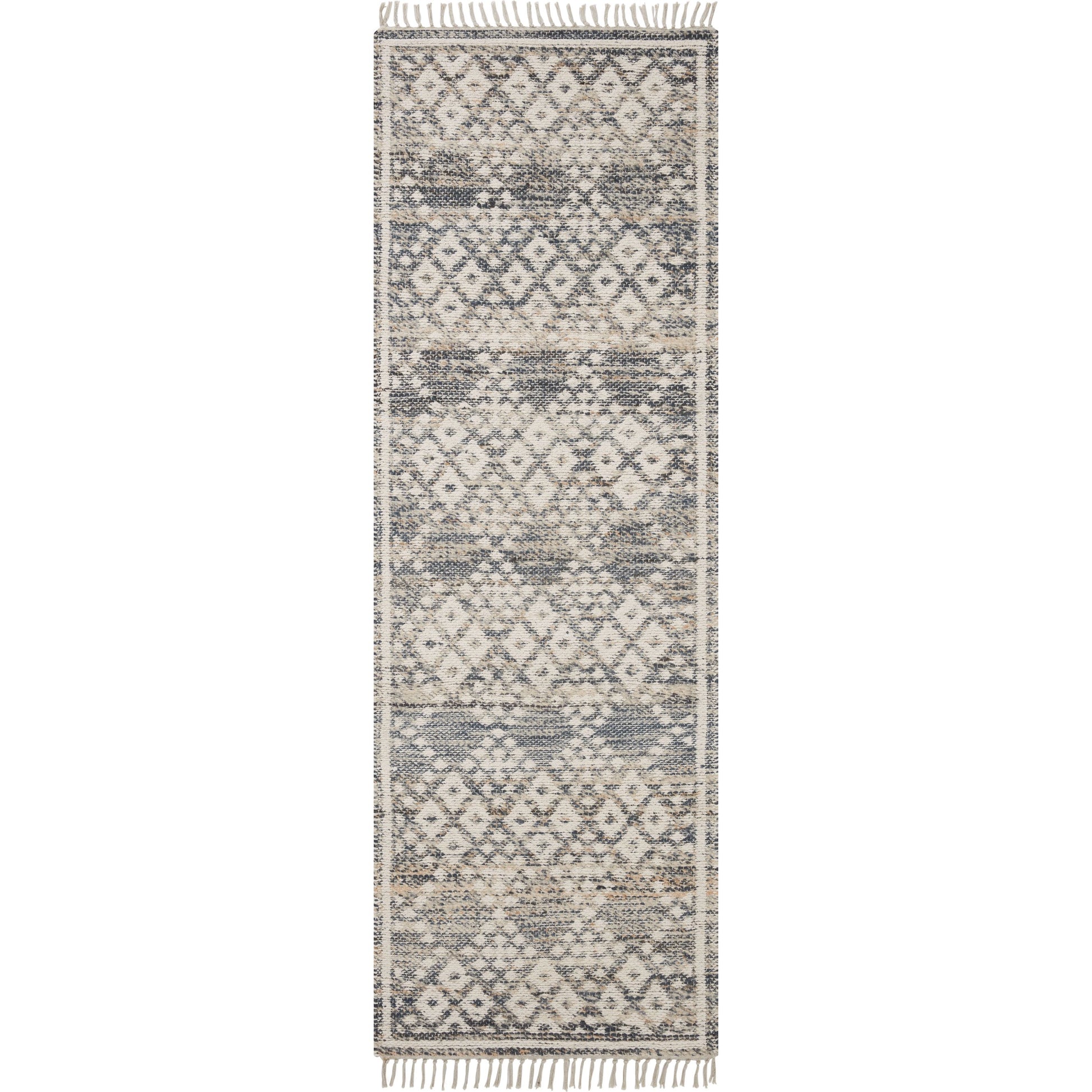 Rivers RIV-01 Rug by Angela Rose x Loloi in denim, ivory. Made from wool / jute / cotton in a unique style.