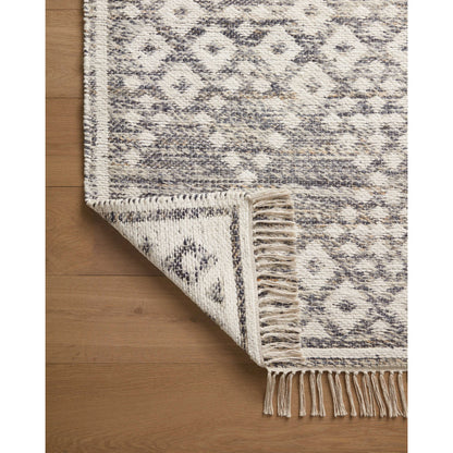 Rivers RIV-01 Rug by Angela Rose x Loloi in denim, ivory. Made from wool / jute / cotton in a unique style.