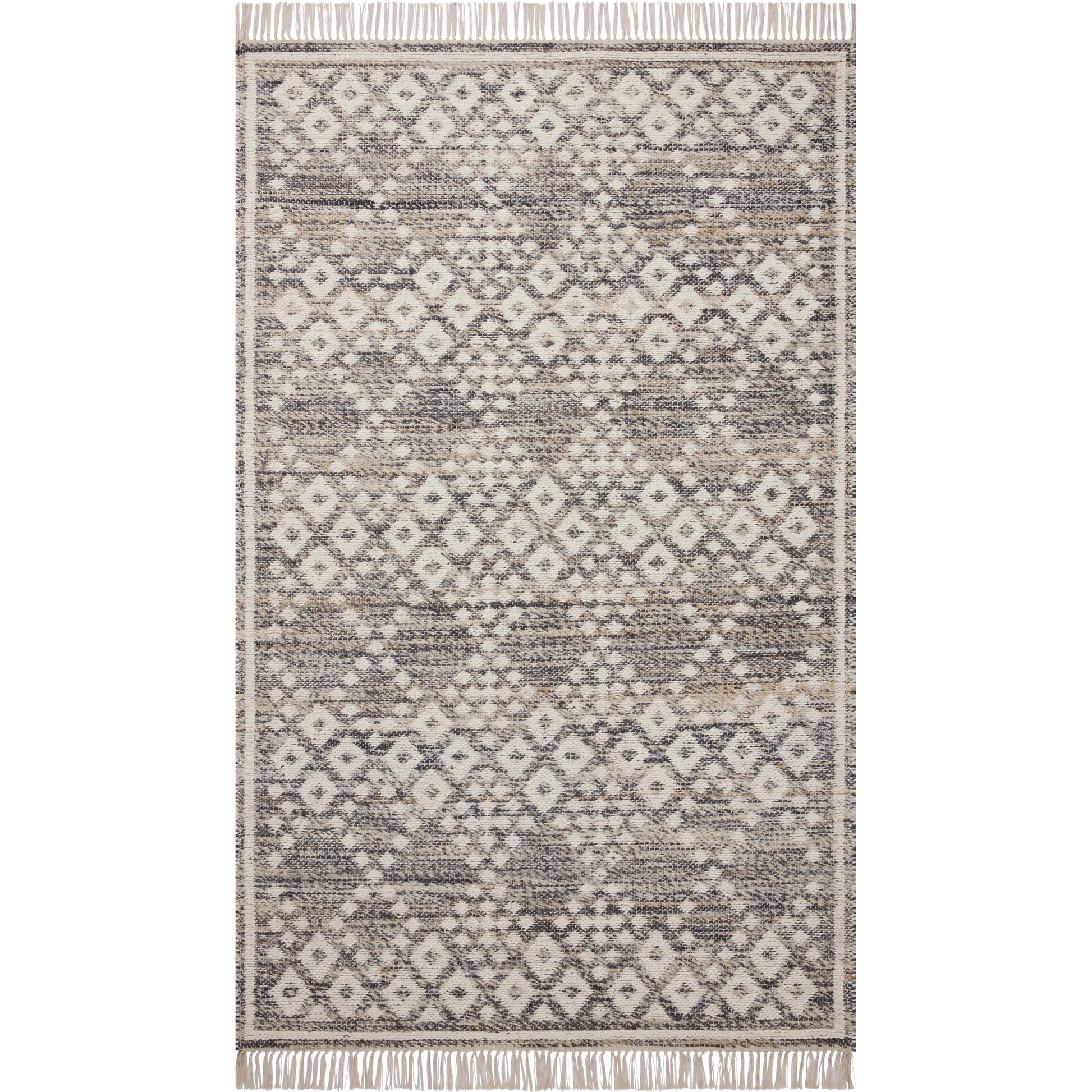 Rivers RIV-01 Rug by Angela Rose x Loloi in denim, ivory. Made from wool / jute / cotton in a unique style.