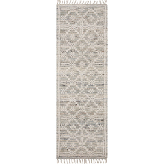 Rivers RIV-02 Rug by Angela Rose x Loloi in lagoon, ivory. Made from wool / jute / cotton in a unique style.