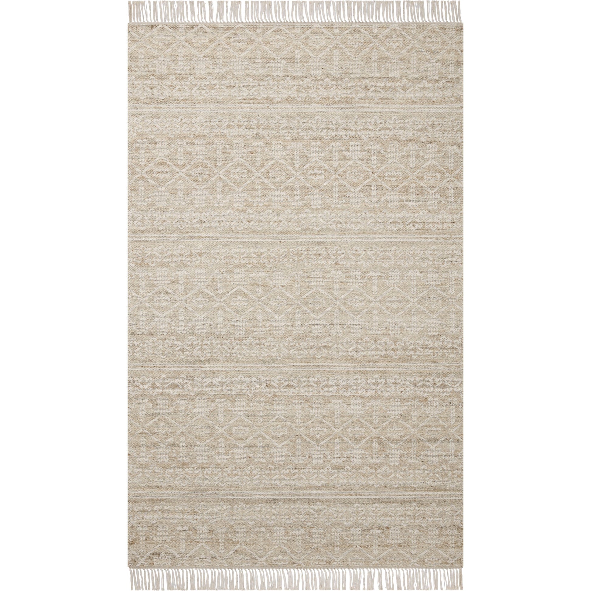 Rivers RIV-03 Rug by Angela Rose x Loloi in sand, ivory. Made from wool / jute / cotton in a unique style.