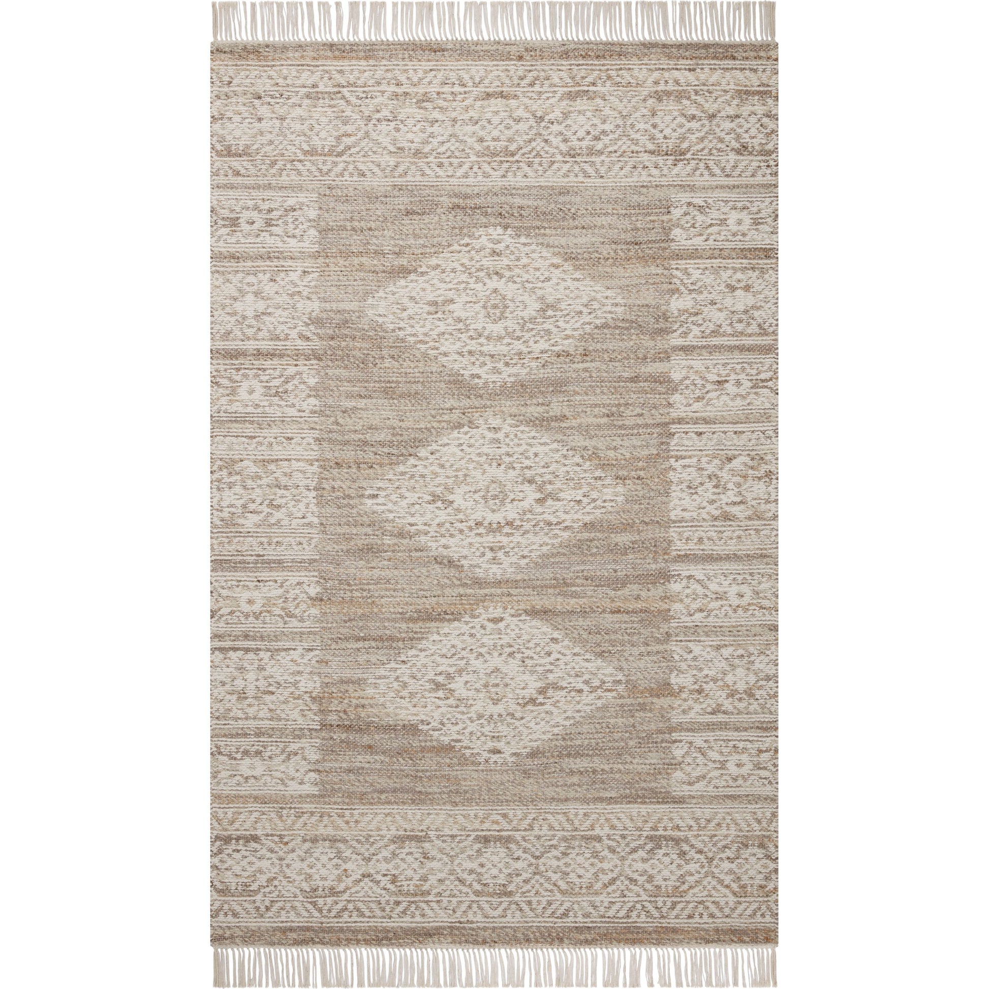 Rivers RIV-05 Rug by Angela Rose x Loloi in lilac, ivory. Made from wool / jute / cotton in a unique style.