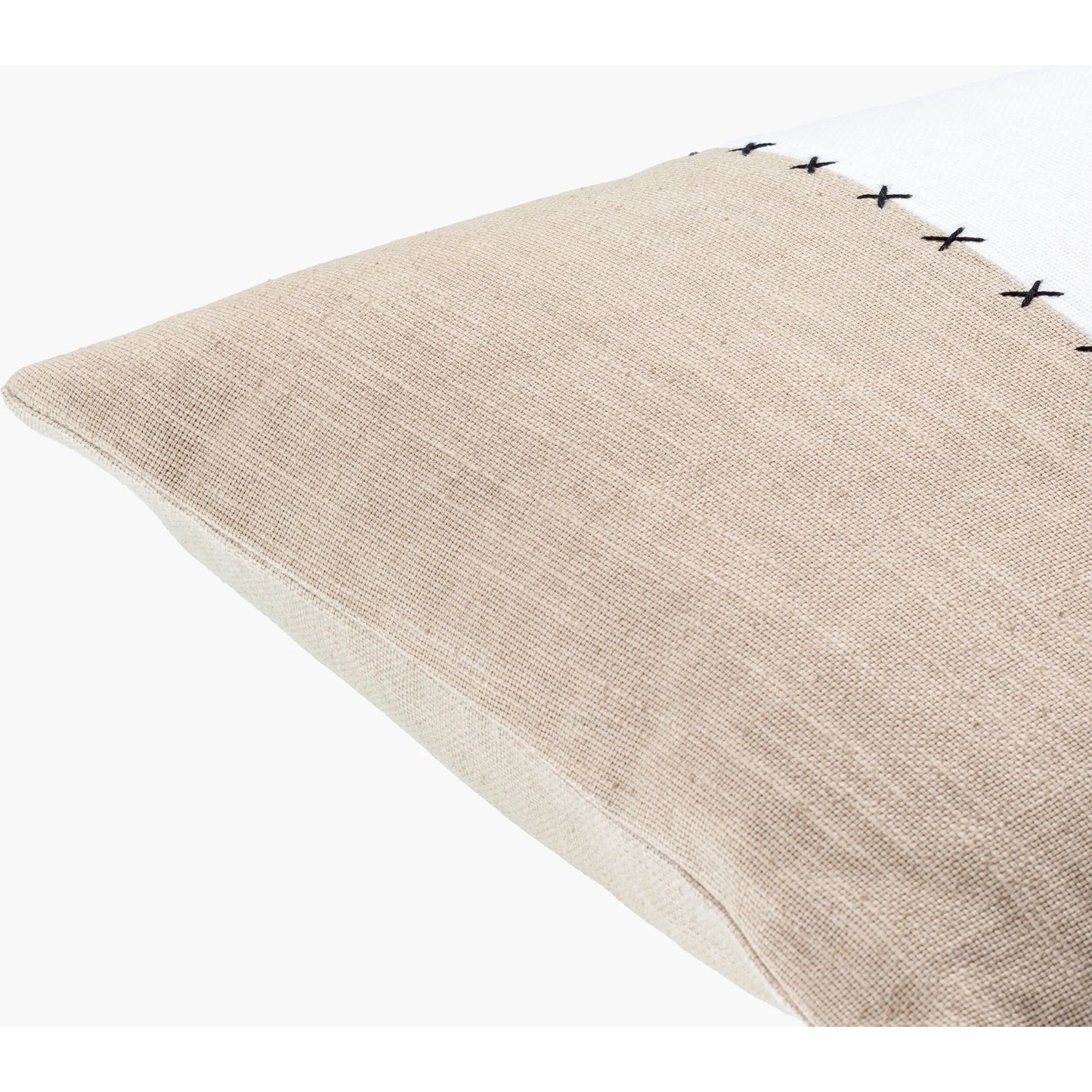 005 SI-2099763,SI-2099764 | Closeup | Ritzy Pillow - 516867 by Surya in beige, ivory, black. Made from cotton in a modern style.