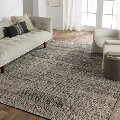 Rize Akello Rug by Jaipur Living in black, cream. Made from 100% wool in a unique style.