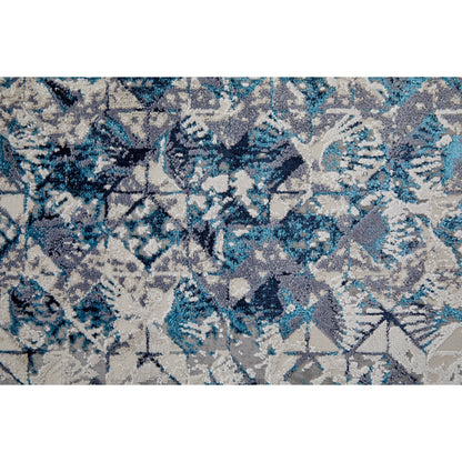 Indio Diamond Rug - 39H0F by Feizy in blue, ivory, gray. Made from unique in a unique style.
