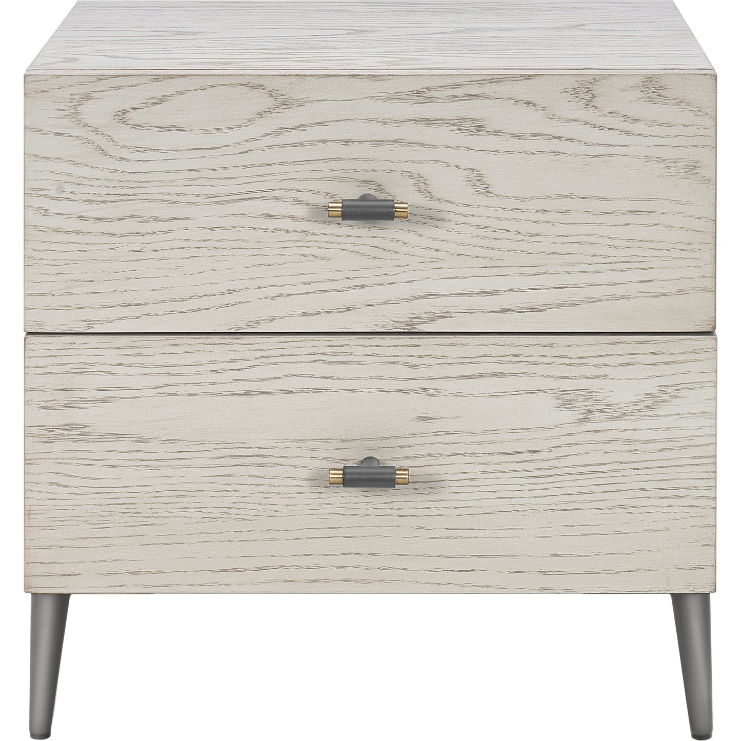 002 SI-2130633 | Primary Silo | Zest 2-Drawer Nightstand by Zest in bleached oak. Made from mdf, particle board in a modern style.