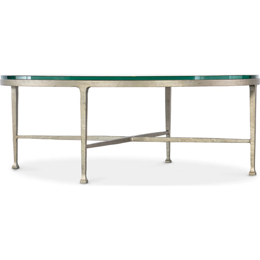 Cora Glass Top Round Coffee Table by Hooker Furniture in champagne. Made from unique in a unique style.