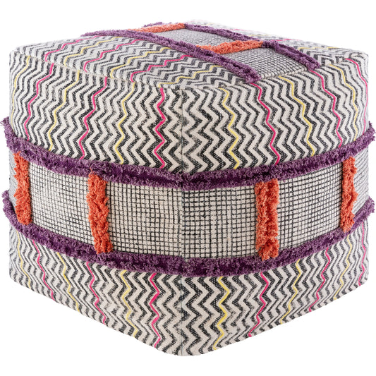 Raja - 26321 by Surya in orange, plum. Made from 100% cotton, 100% polybeads in a eclectic & global style.