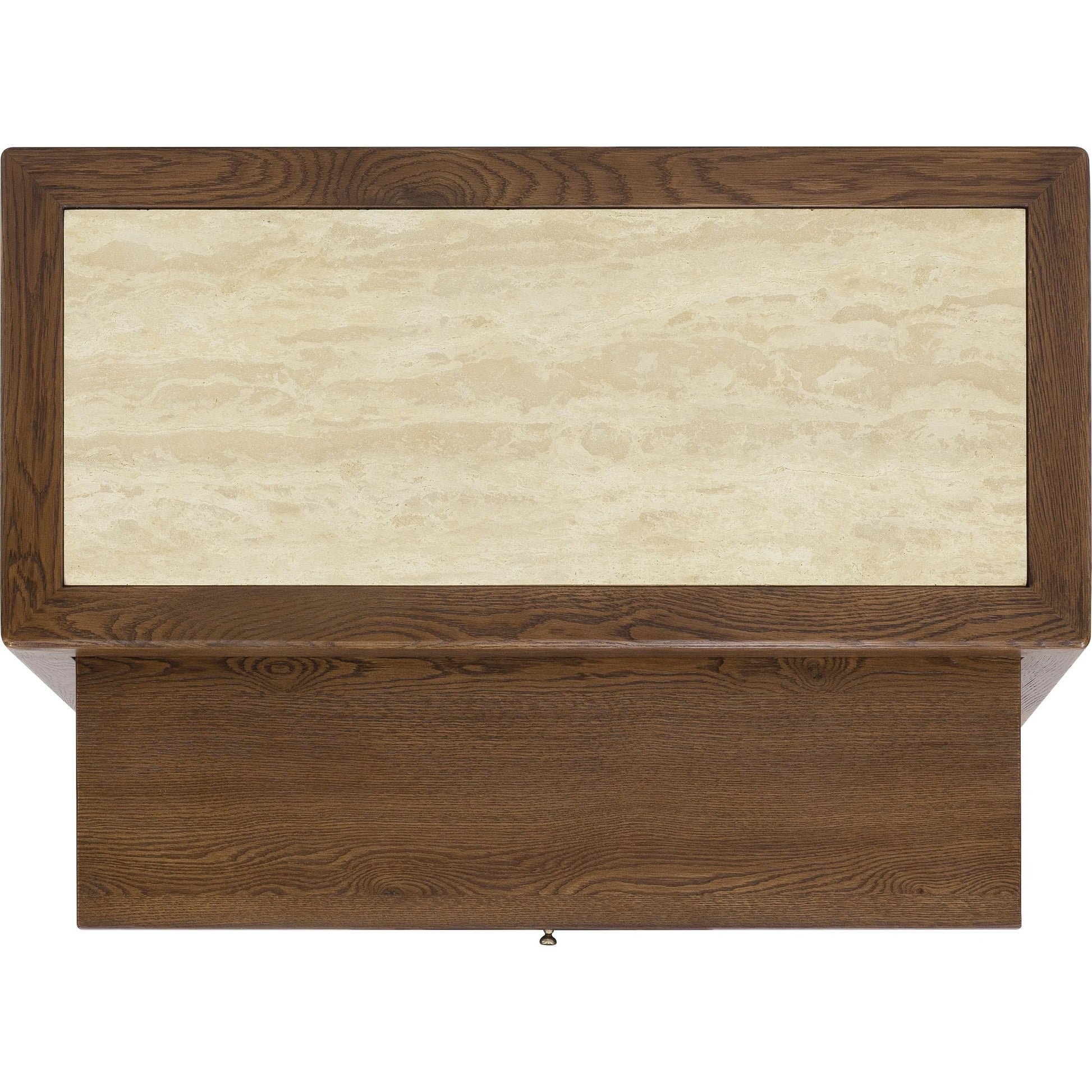 Driftwood One-Drawer Nightstand with Stone by Hooker Furniture. Made from oak solids, oak veneers, stone in a transitional style.