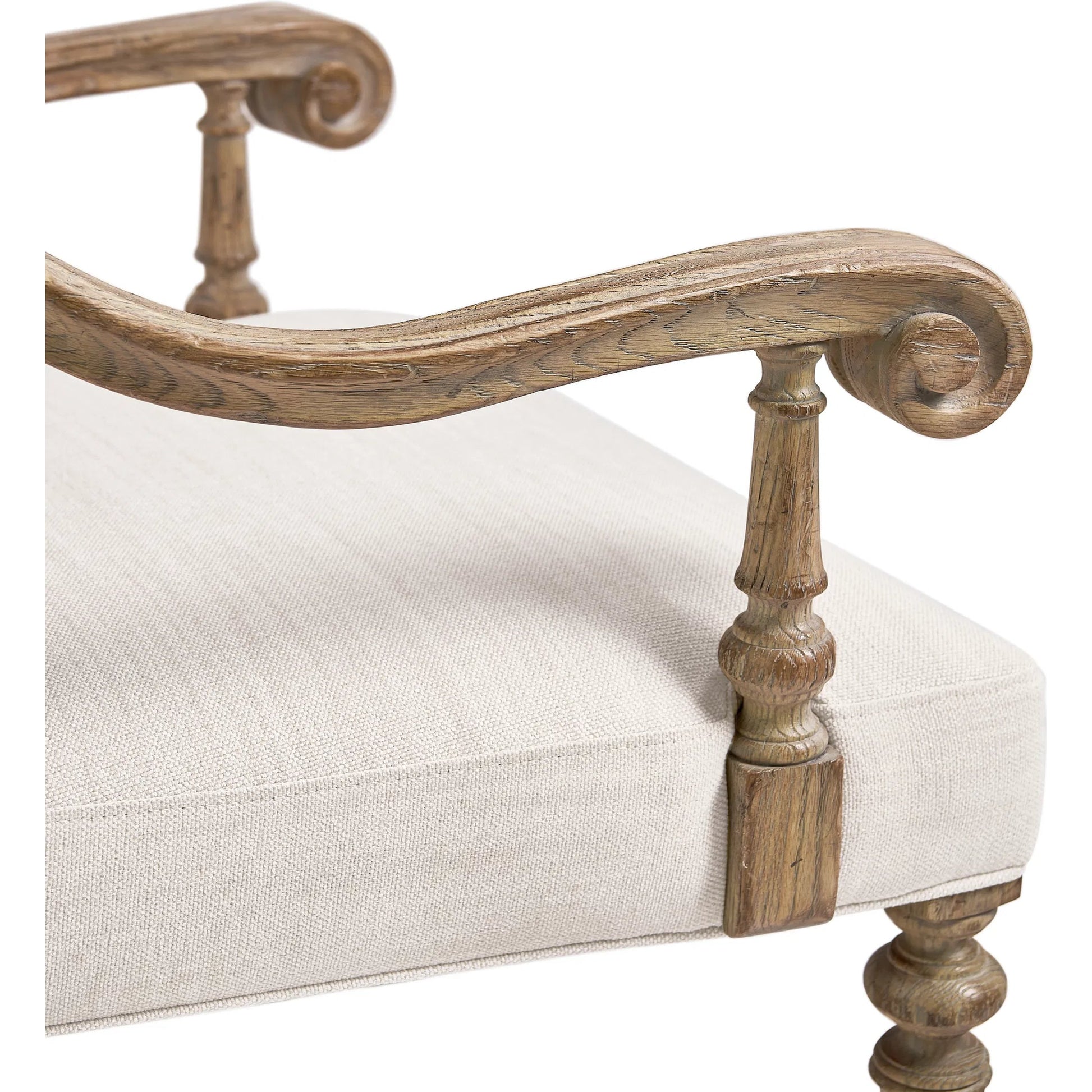 Sagehill Upholstered Arm Chair (Set of 2) by Jonathan Charles in timberon grey oak. Made from oak in a traditional style.