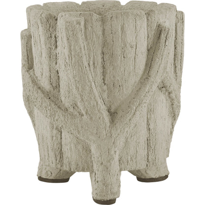 Faux Bois Planter by Currey and Company in portland, faux bois. Made from concrete, iron in a rustic style.