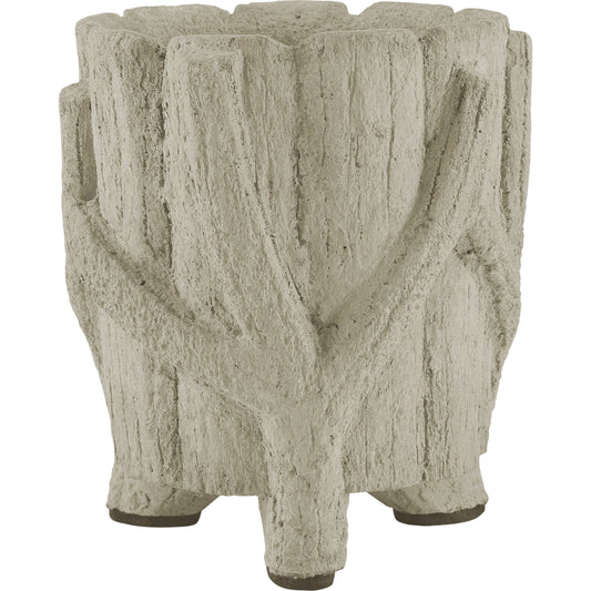 Faux Bois Planter by Currey and Company in portland, faux bois. Made from concrete, iron in a rustic style.