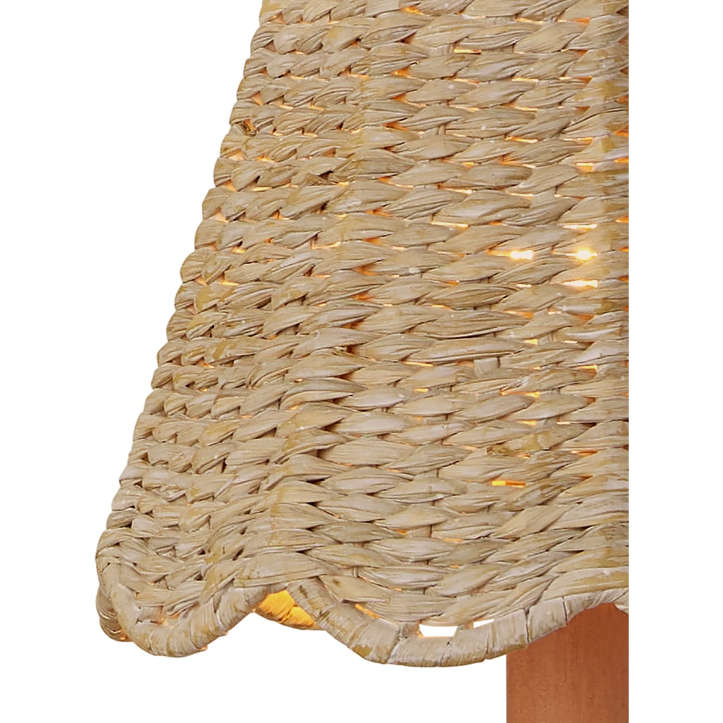 010 SI-2193221 | Closeup | Annabelle Tapered Chandelier Shade by Currey and Company. Made from seagrass in a cottage & farmhouse style.