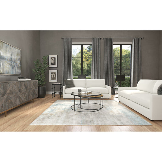 Chatham Nesting Cocktail Tables by Hooker Furniture in black. Made from iron, wood, glass in a transitional style.