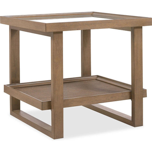 Sonnet Rectangle End Table by Hooker Furniture in medium wood and wren. Made from unique in a unique style.