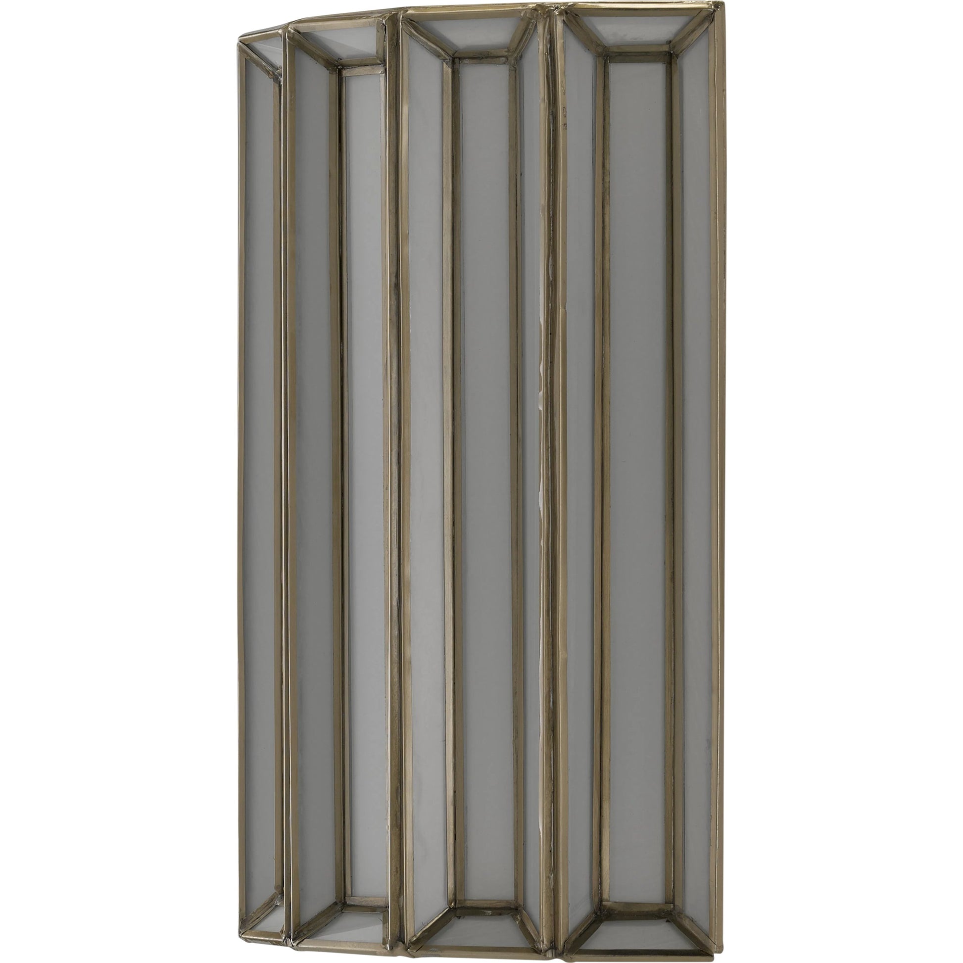 Daze Wall Sconce by Currey and Company in antique brass, white. Made from iron, milk glass in a transitional style.