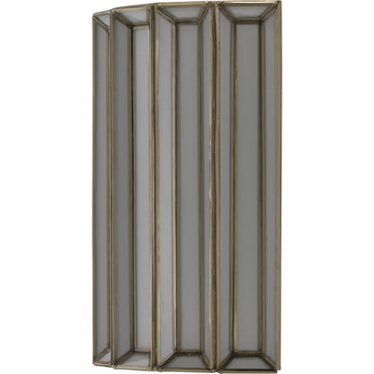 Daze Wall Sconce by Currey and Company in antique brass, white. Made from iron, milk glass in a transitional style.