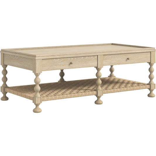 Haven Rectangular Cocktail Table by A.R.T. Furniture in sun oak. Made from parawood solids, oak veneer in a unique style.