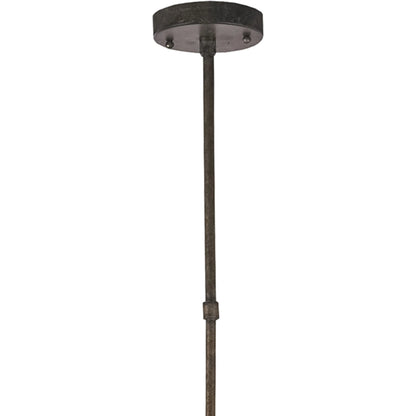 Fantine Chandelier by Currey and Company. Made from wrought iron, glass in a traditional style.