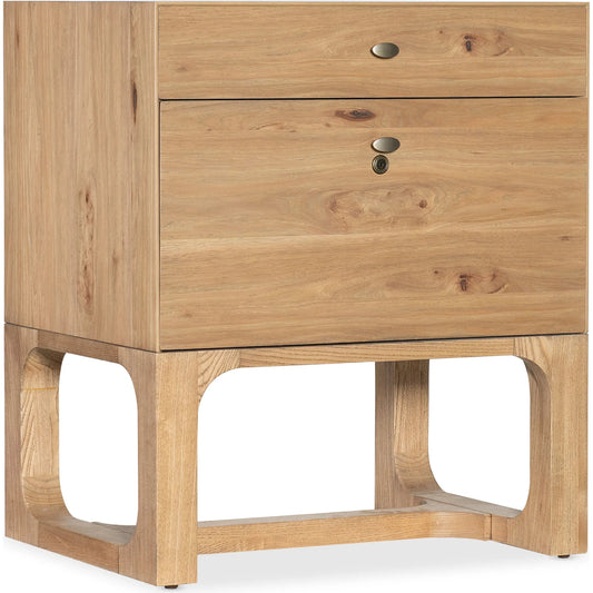 Documents Lateral File by Hooker Furniture in light natural pecan. Made from pecan veneers in a unique style.