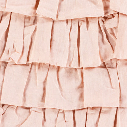 Ruffle Indoor/Outdoor Pillow by Surya. Made from 55% linen, 45% cotton, 100% cotton in a modern style.