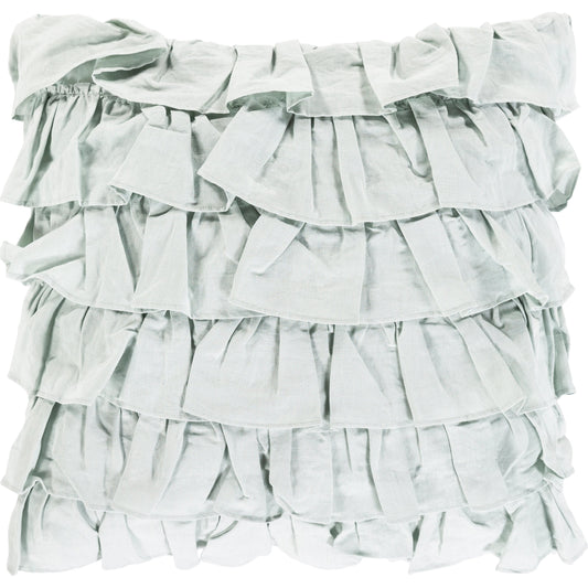 Ruffle Pillow - 32013 by Surya. Made from 55% linen, 45% cotton, 100% cotton in a modern style.