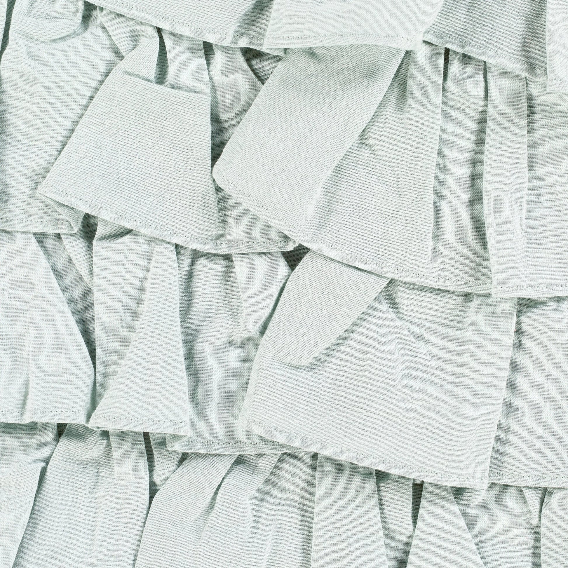 Ruffle Indoor/Outdoor Pillow by Surya. Made from 55% linen, 45% cotton, 100% cotton in a modern style.