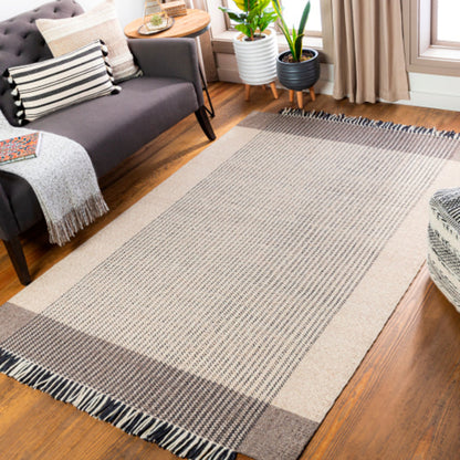 Reliance Rug - 27884 by Surya in charcoal, medium gray, black, tan, cream. Made from unique in a unique style.