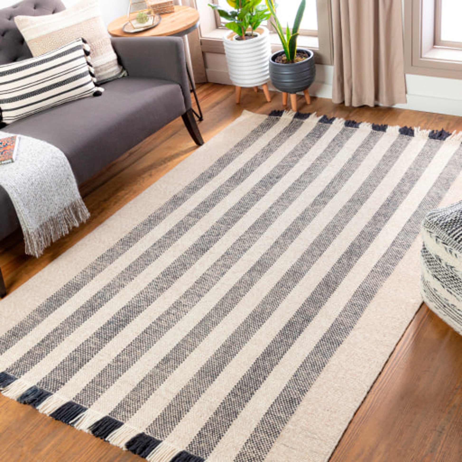 Reliance Rug - 27886 by Surya in black, light beige, cream. Made from 100% wool in a unique style.