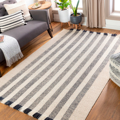 Reliance Rug - 27886 by Surya in black, light beige, cream. Made from 100% wool in a unique style.