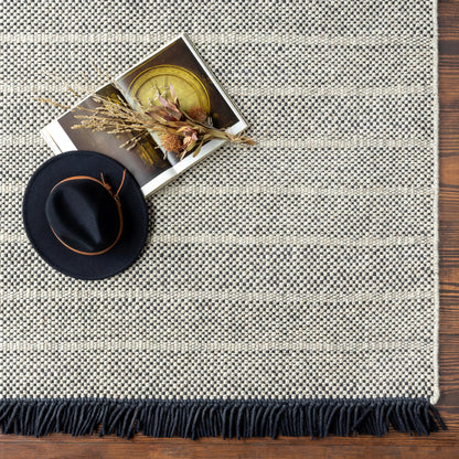 Reliance Rug - 27888 by Surya in black, beige. Made from 100% wool in a unique style.