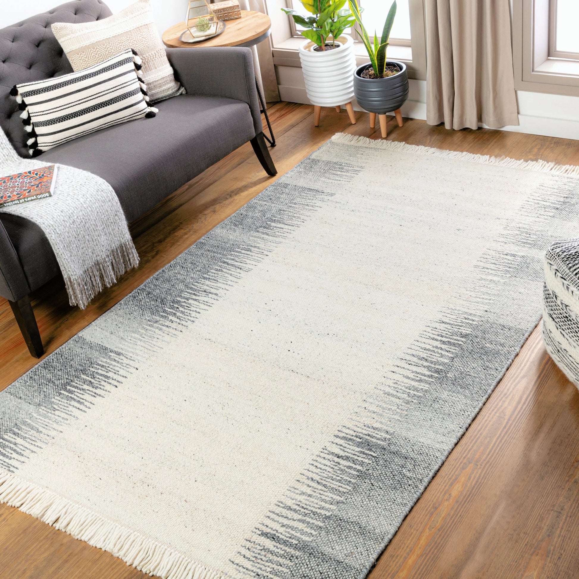 Reliance Rug - 27891 by Surya in tan, charcoal, medium gray, cream. Made from 100% wool in a unique style.