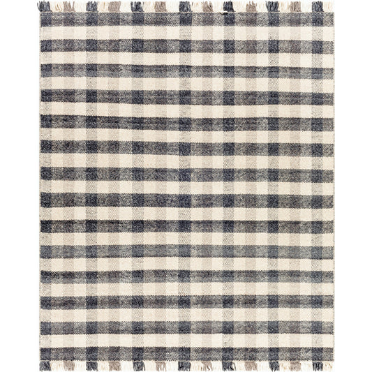 Reliance Rug - 27892 by Livabliss in charcoal, medium gray, tan, cream. Made from 100% wool in a unique style.