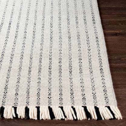 Reliance Rug - 27893 by Surya in black, light gray, cream. Made from 100% wool in a unique style.