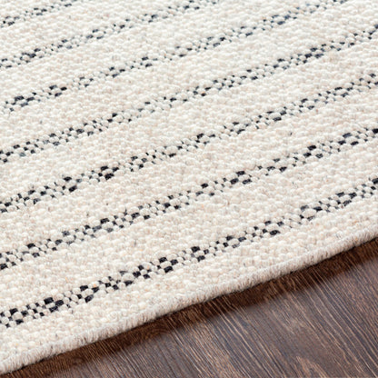 Reliance Rug - 27893 by Surya in black, light gray, cream. Made from 100% wool in a unique style.