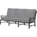 La Jolla Outdoor Sofa by Sunset West in browns. Made from aluminum in a modern style.