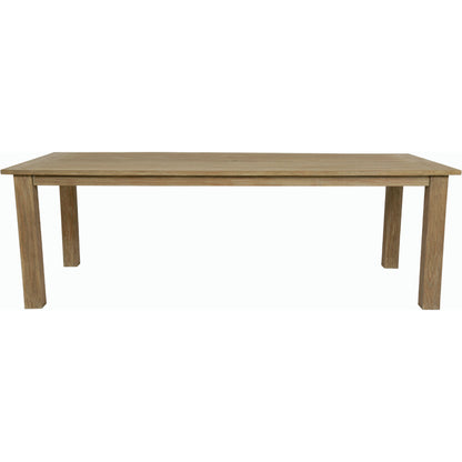 Coastal Outdoor Teak 91" Dining Table by Sunset West in teak. Made from teak in a modern style.