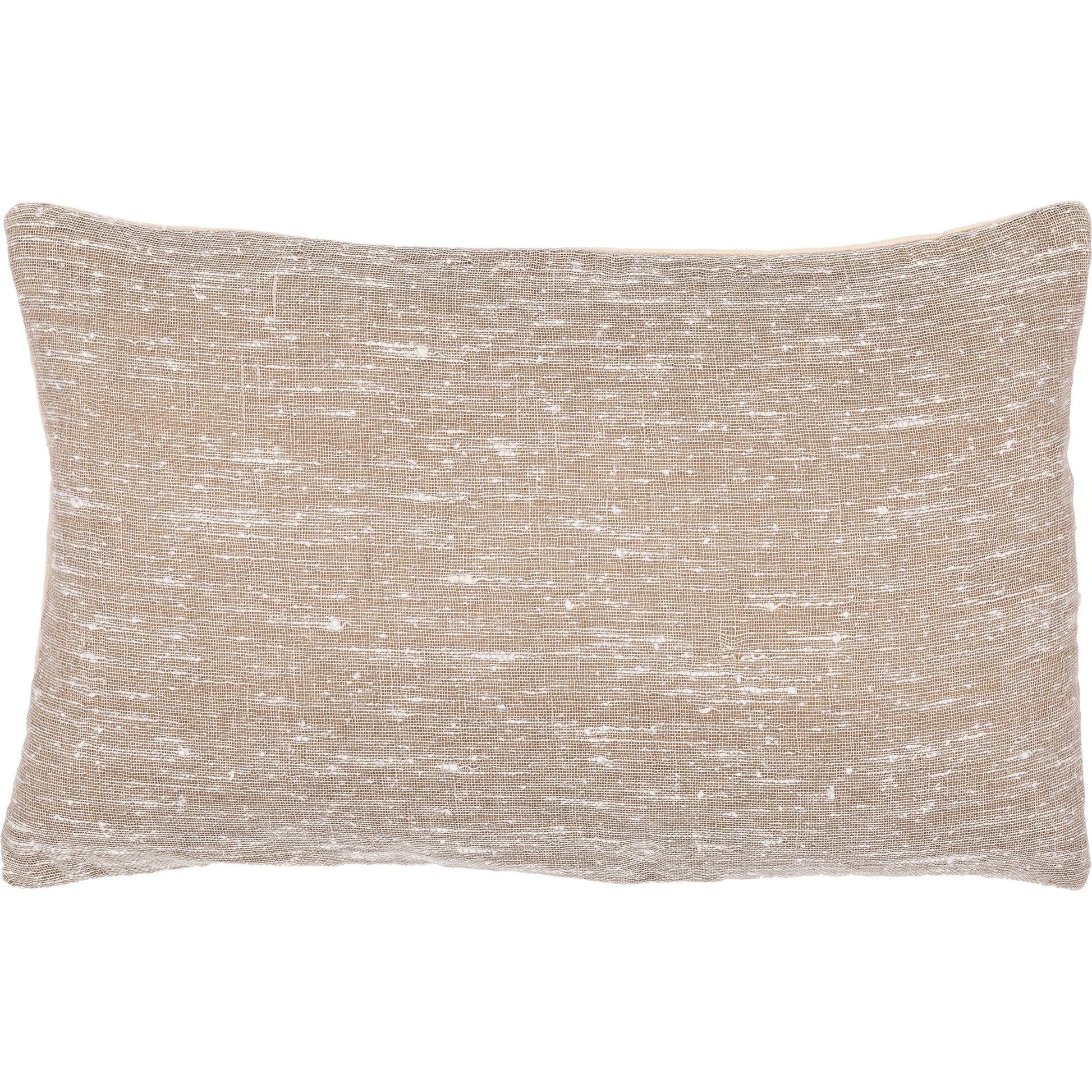 Romona Pillow - 27769 by Surya in cream, tan. Made from 50% linen, 50% polyester, 100% cotton in a unique style.