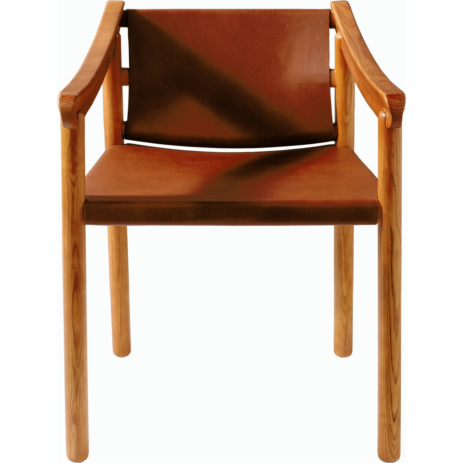 Raymond Dining Chair - 526059 by Surya in clear, brown and tintedstained. Made from leather, ash wood in a modern style.
