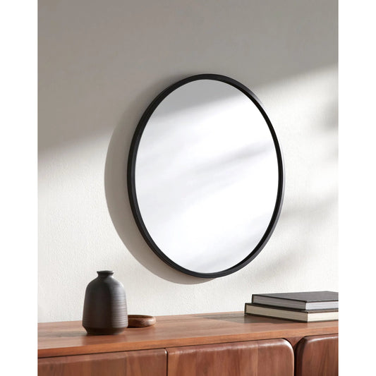 Carmen Accent Mirror by Surya in black and matte. Made from iron in a unique style.
