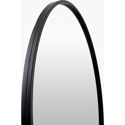 Carmen Round Accent Mirror by Surya in black and matte. Made from iron in a transitional style.