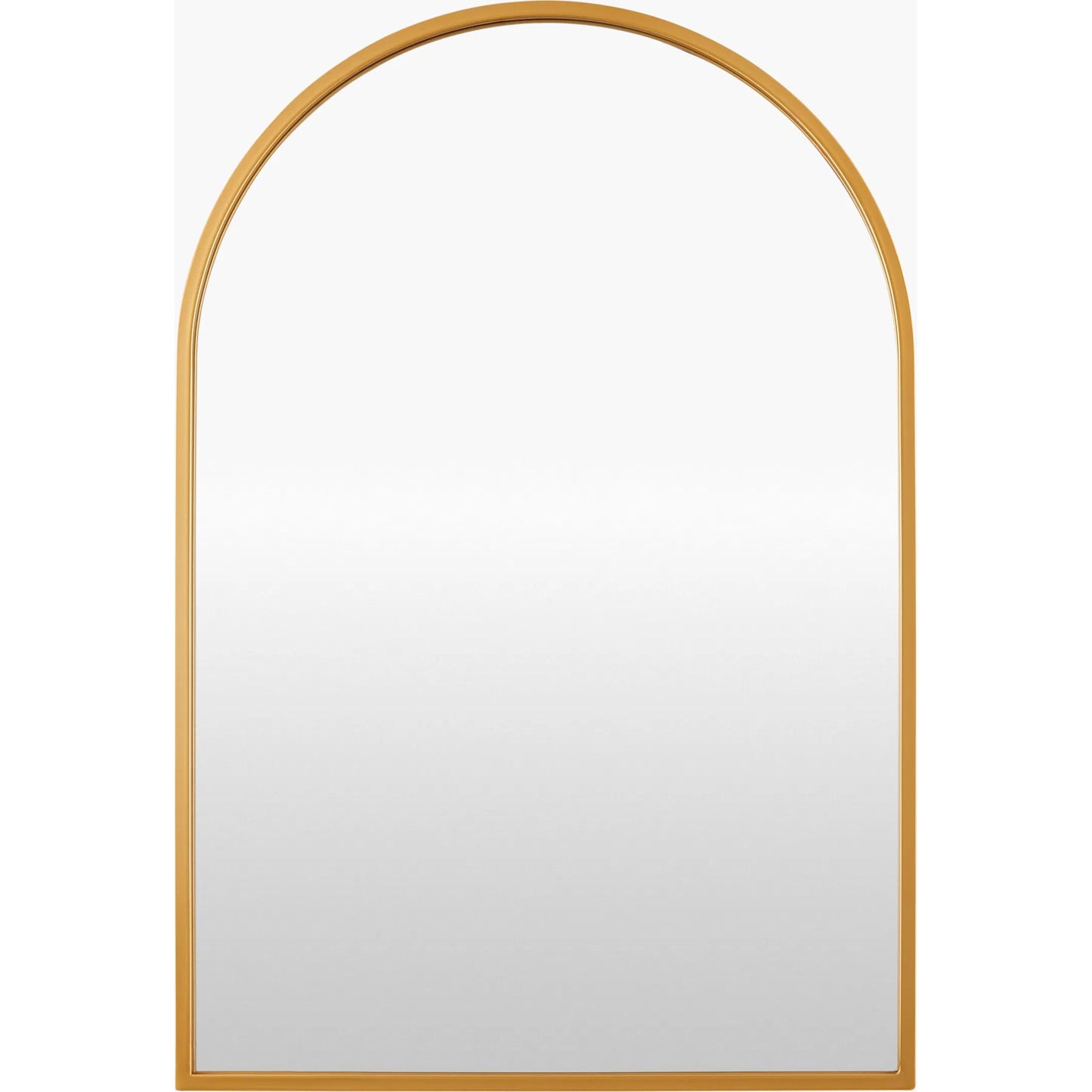 001 SI-2380137,SI-2380138 | Primary Silo | Carmen Arch Accent Mirror by Surya in gold and matte. Made from iron in a transitional style.
