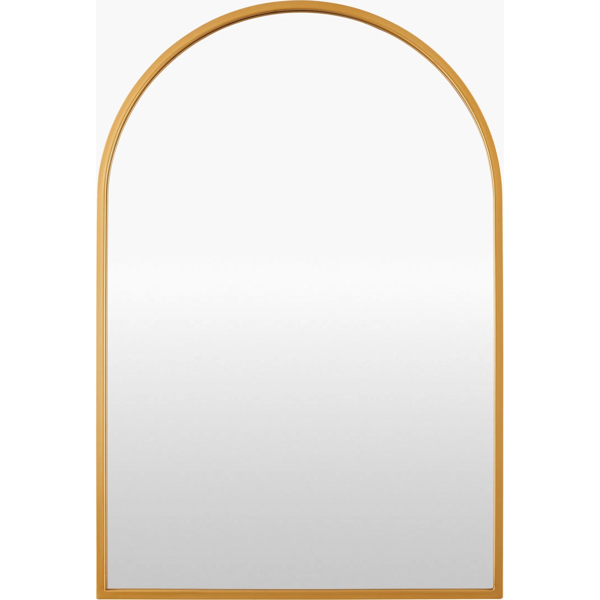 Carmen Arch Accent Mirror by Surya in gold and matte. Made from iron in a transitional style.
