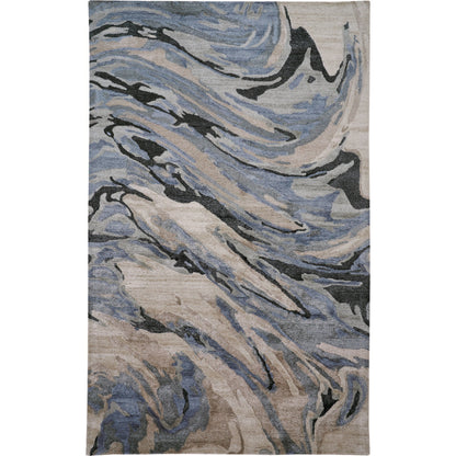 Dryden Transitional Rug - 8790F by Feizy in blue, gray, taupe. Made from viscose, wool in a unique style.
