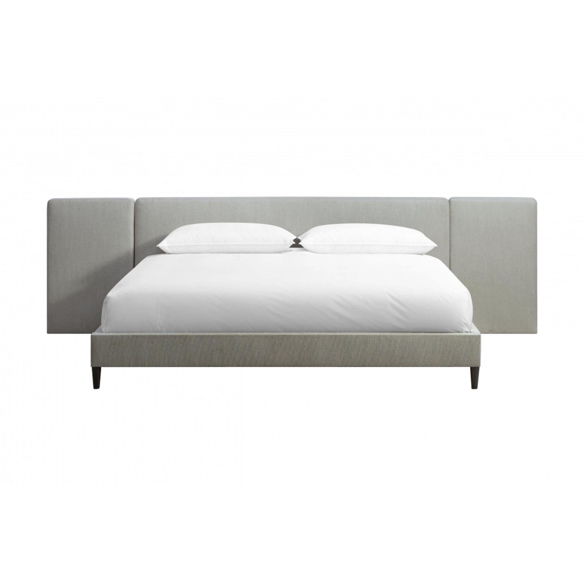Zest Upholstered Bed with Wings by Zest. Made from rubberwood, fabric in a modern style.