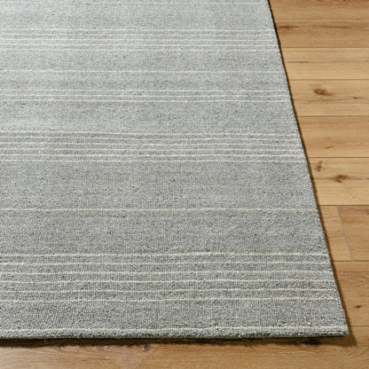 Romano Rug - 484791 by Surya in metallic - silver, grey, sterling grey. Made from wool in a unique style.