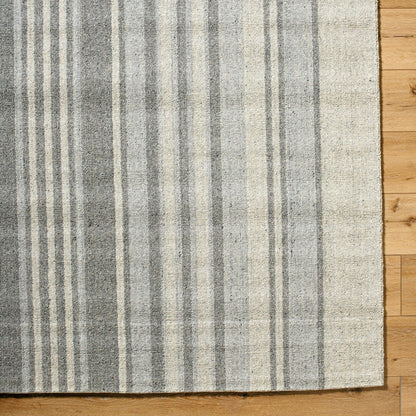 Romano Rug - 484809 by Surya in slate, light silver, sterling grey, metallic - silver, sage. Made from wool in a unique style.