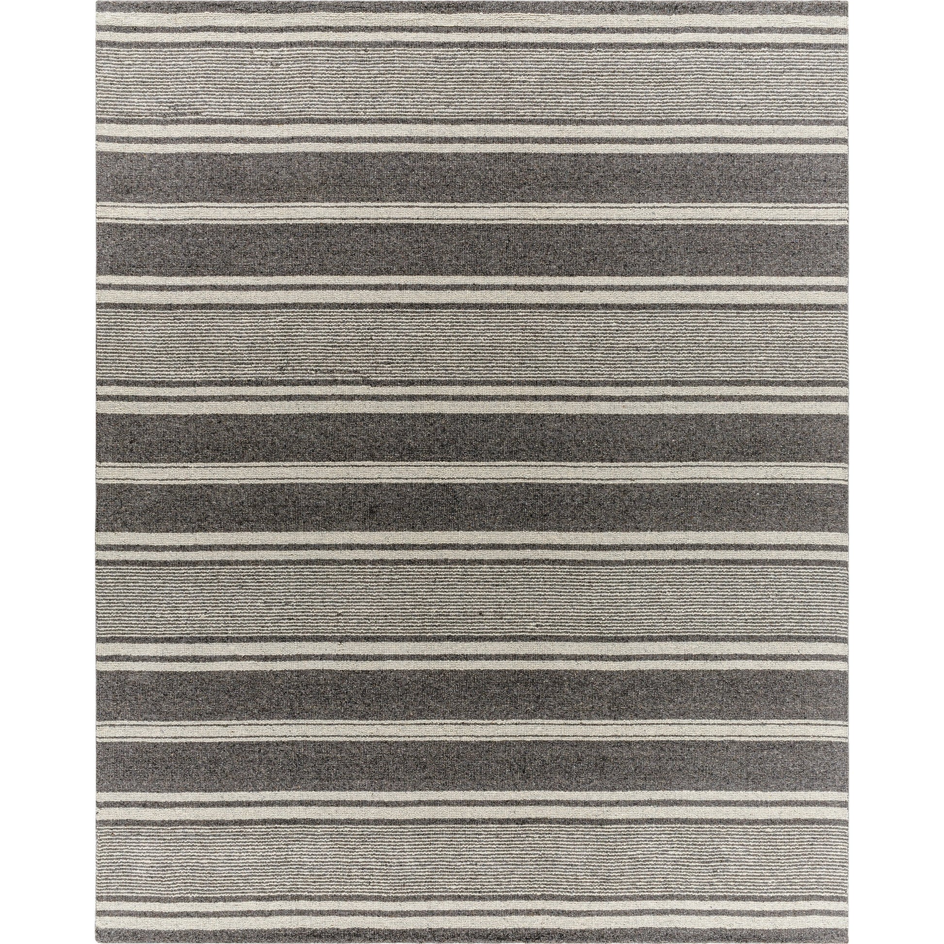 Romano Rug - 484827 by Surya in dark grey, grey, ash, metallic - silver, sage, light silver. Made from wool in a unique style.