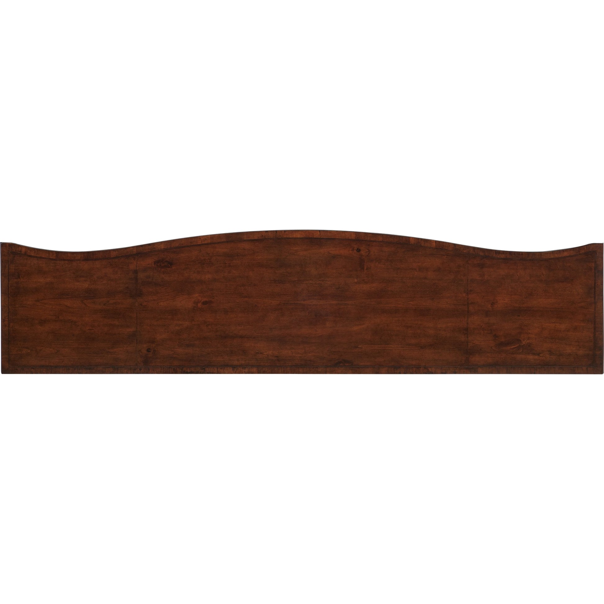 Charleston 78" Console Table by Hooker Furniture in maraschino cherry. Made from cherry veneers, walnut inlay in a transitional style.