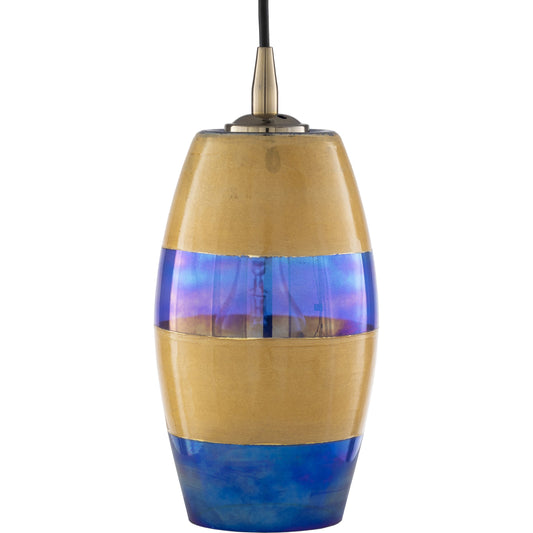 Rampart Ceiling Light - 23638 by Surya in multi and dark blue, saffron. Made from glass, metal, plastic in a eclectic & global style.